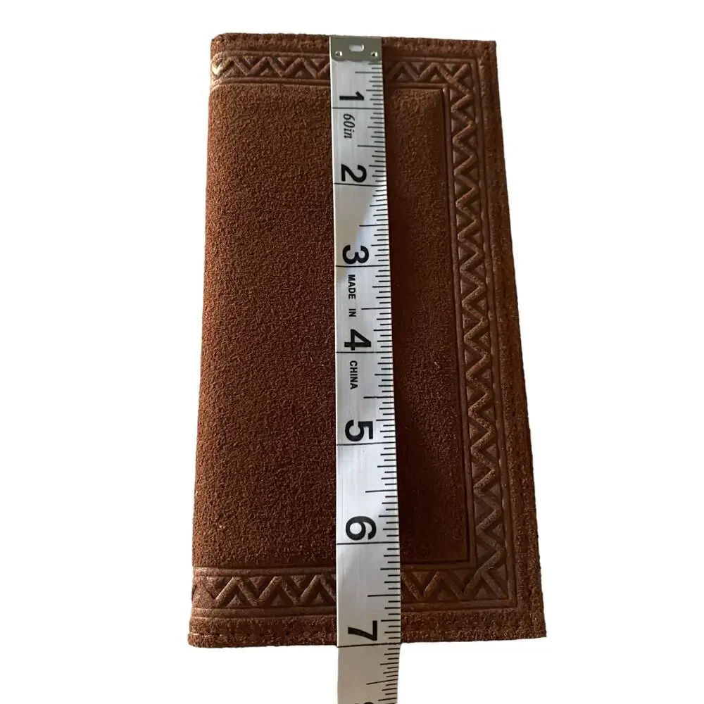 NWT Men’s JUSTIN RODEO SUEDE LEATHER RFID WALLET WITH GEOMETRIC TRIM 23093767W1